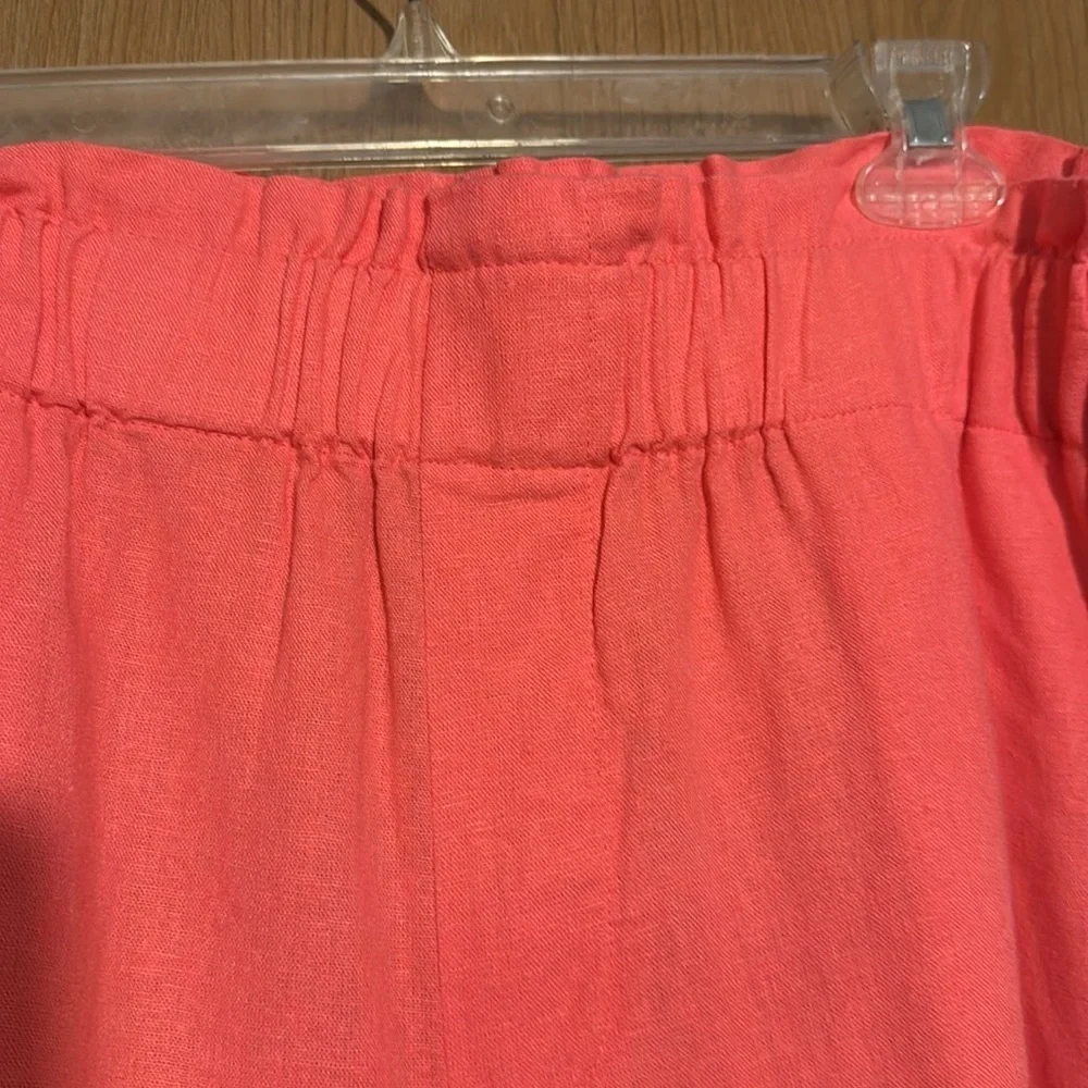 A new Day Women's Coral Shorts new size large linen blend